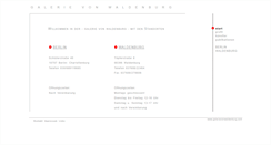 Desktop Screenshot of galerievonwaldenburg.com